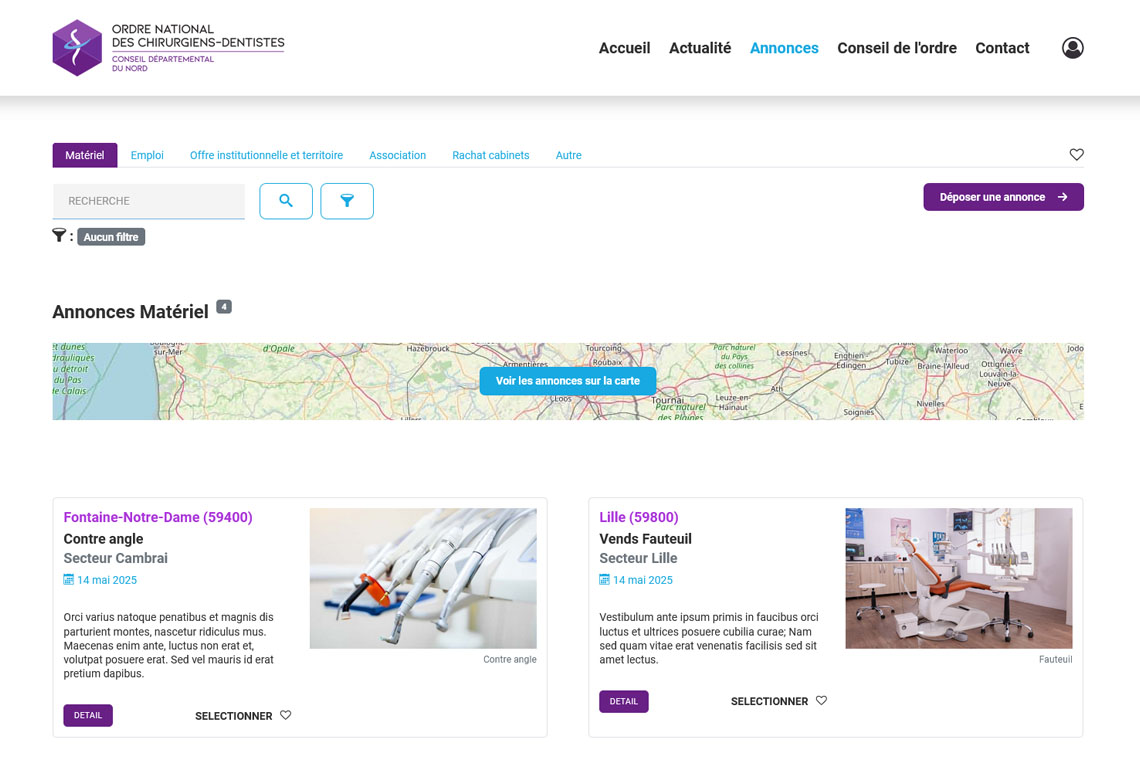 Annonces professionnelles