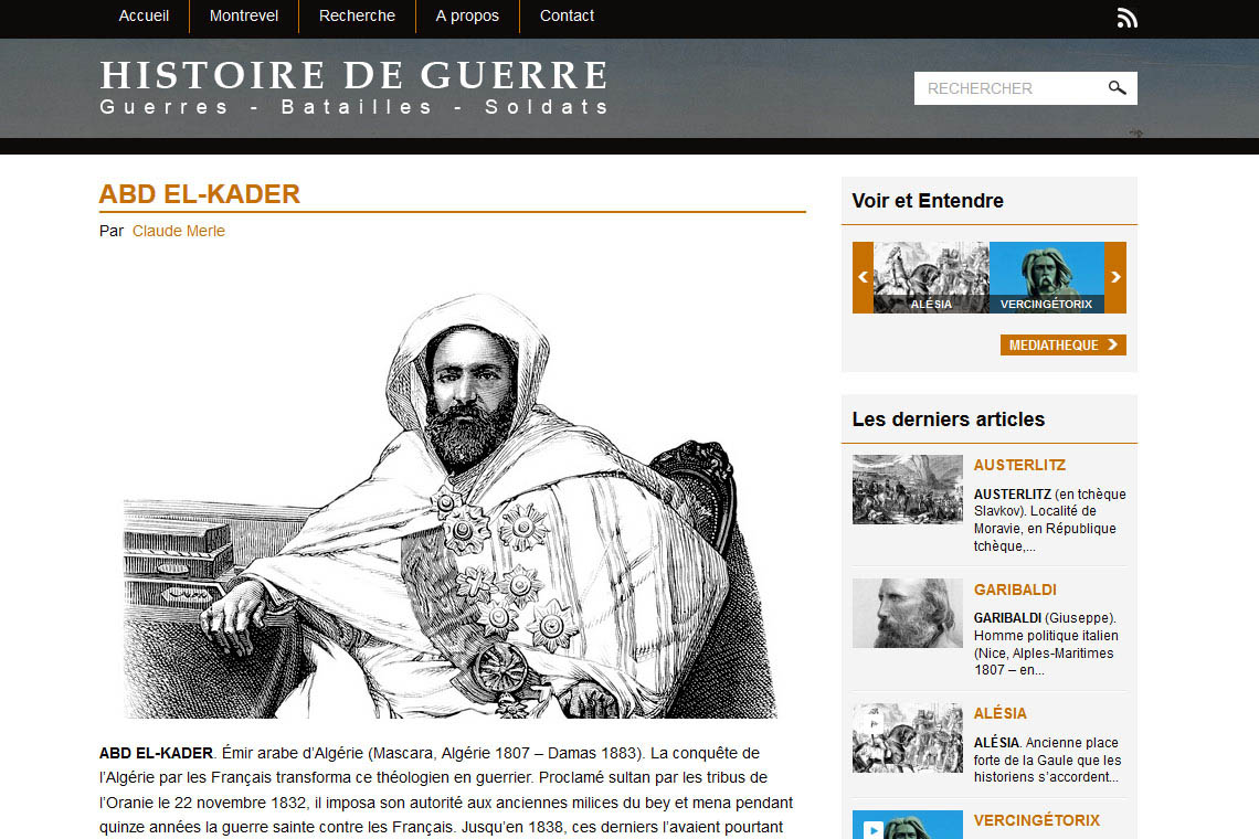 Page article du site web