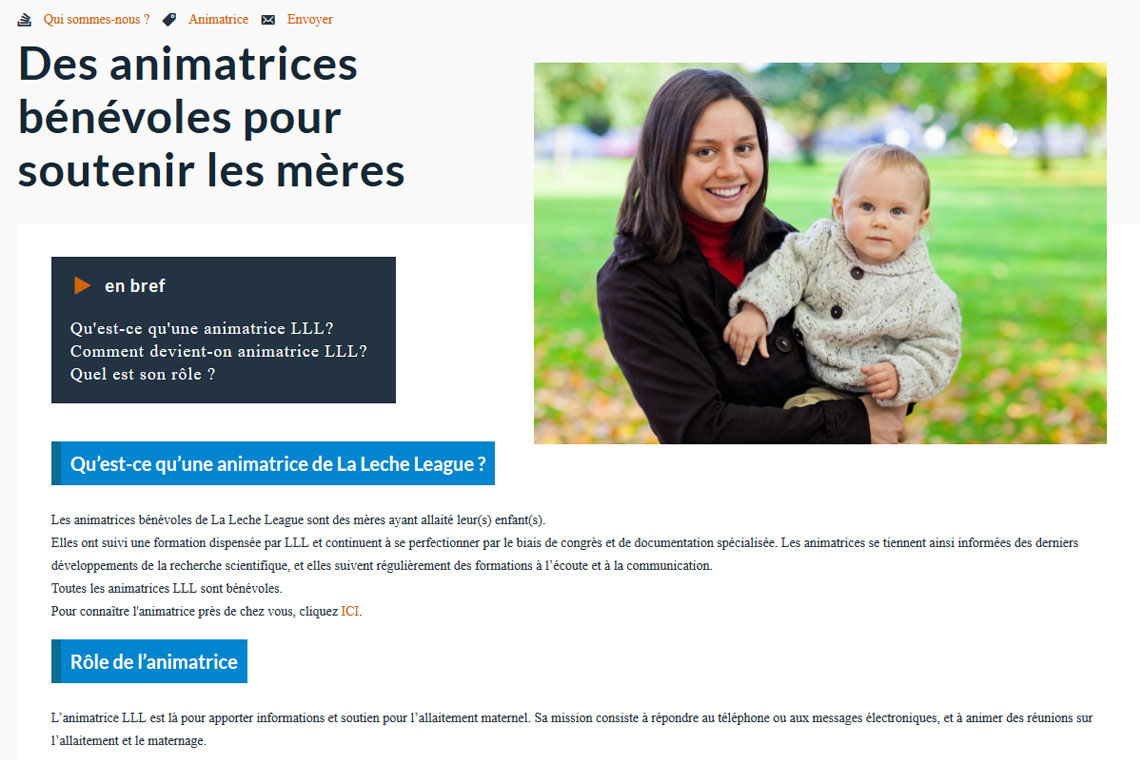 Page article du site web